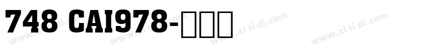 748 CAI978字体转换